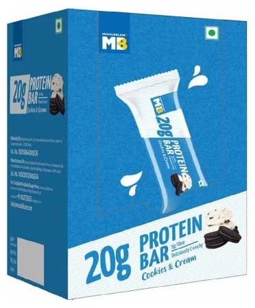 MuscleBlaze Protein Bar Cookies & Cream